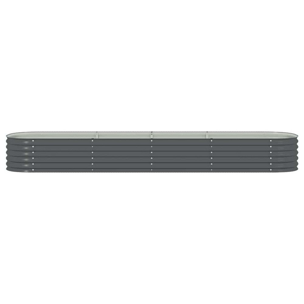 Bery Outdoor Garden Raised Bed | Gray Galvanized Steel | 158’’ BM339663