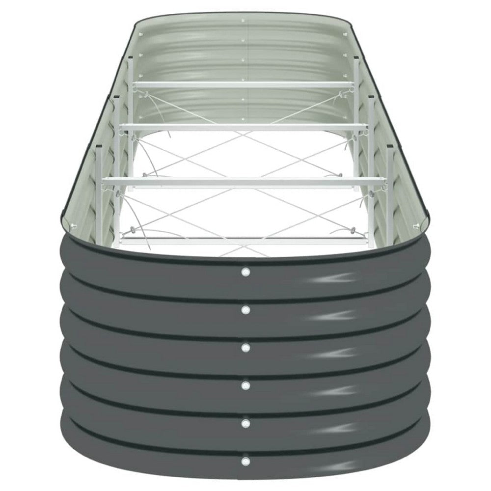 Bery Outdoor Garden Raised Bed | Gray Galvanized Steel | 158’’ BM339663