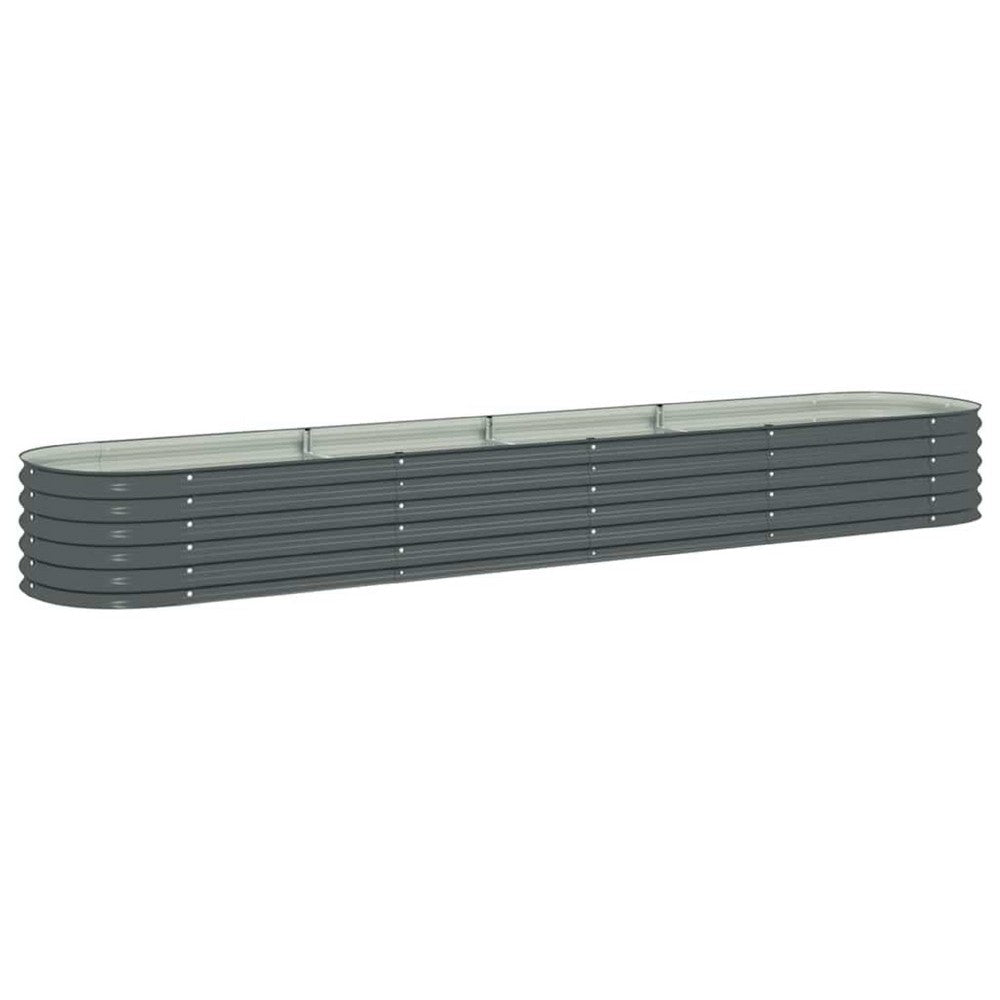Bery Outdoor Garden Raised Bed | Gray Galvanized Steel | 158"