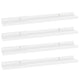 4pc Wall Mounted Floating Display Shelf Set | High Gloss White Wood
