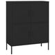 Black Steel Storage Cabinet | 4 Doors w 2 Adjustable Shelves BM339666