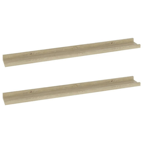 Wall Mounted 31" Floating Decorative Shelves Set of 2 | Sonoma Oak Brown