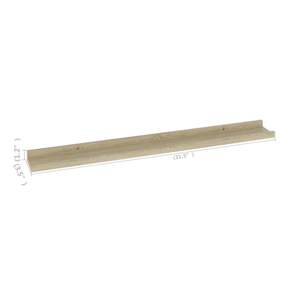 Wall Mounted 31’’ Floating Decorative Shelves Set of 2 | Sonoma Oak Brown BM339667