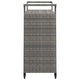 Ven Outdoor Serving Bar Cart | Gray Rattan & Steel | Lockable Wheels