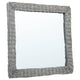 Wall Mounted Mirror | 20’’ Square Wicker Woven Frame in Beige BM339670