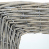 Wall Mounted Mirror | 20’’ Square Wicker Woven Frame in Beige BM339670