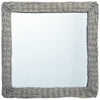 Wall Mounted Mirror | 20’’ Square Wicker Woven Frame in Beige BM339670