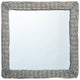 Wall Mounted Mirror | 20’’ Square Wicker Woven Frame in Beige BM339670