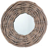 3pc Decorative Wall Mounted Mirror Set | Rattan Wicker Woven Frame in Beige BM339671