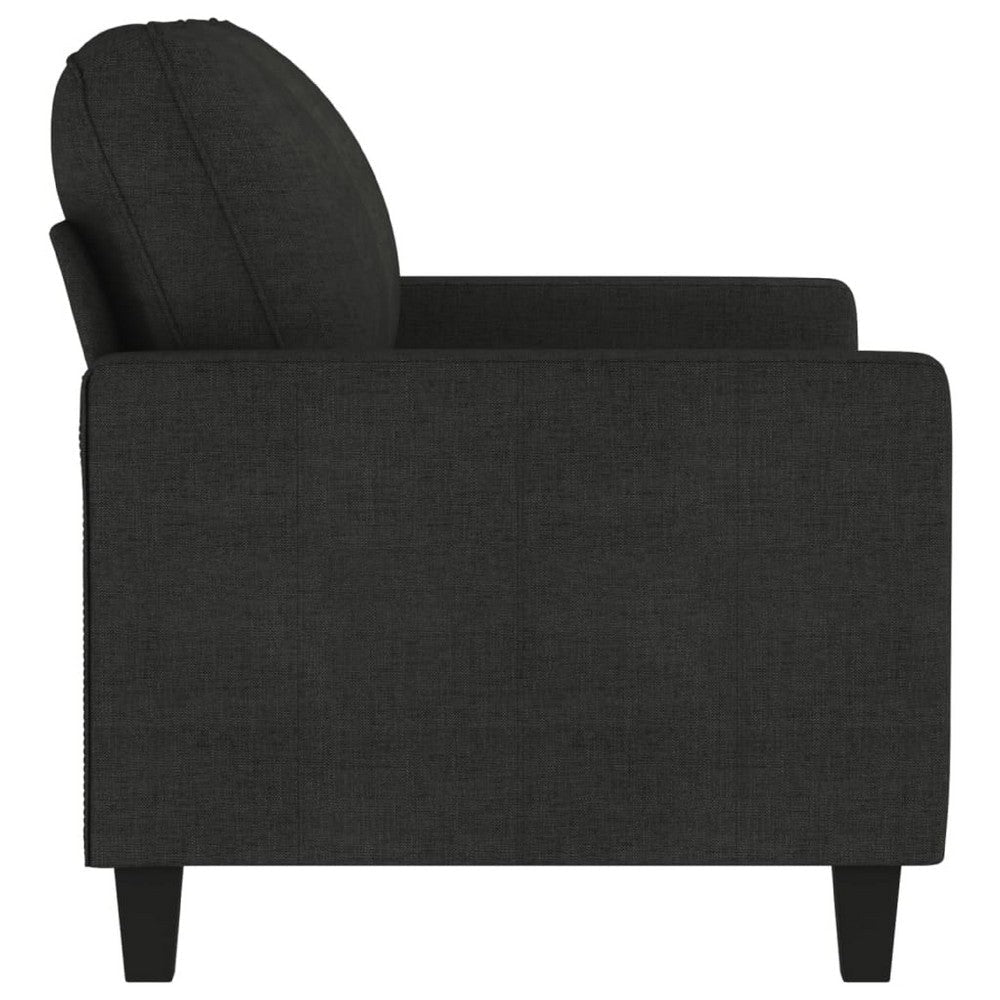 Modern Loveseat in Black Polyester w Simple Minimalist Silhouette BM339673