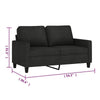 Modern Loveseat in Black Polyester w Simple Minimalist Silhouette BM339673