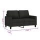 Modern Loveseat in Black Polyester w Simple Minimalist Silhouette BM339673