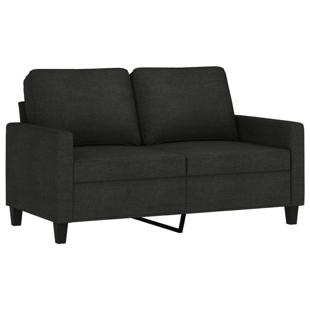 Modern Loveseat in Black Polyester w Simple Minimalist Silhouette