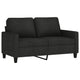 Modern Loveseat in Black Polyester w Simple Minimalist Silhouette