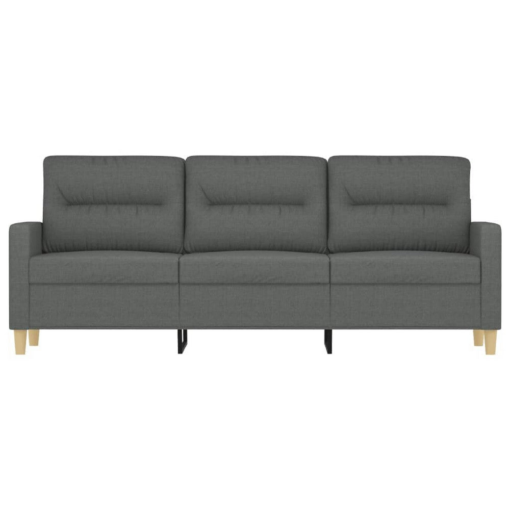 Modern 3-Seater Sofa in Dark Gray Polyester | 78’’ Minimalist Look BM339674