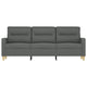 Modern 3-Seater Sofa in Dark Gray Polyester | 78’’ Minimalist Look BM339674