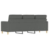 Modern 3-Seater Sofa in Dark Gray Polyester | 78’’ Minimalist Look BM339674