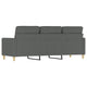 Modern 3-Seater Sofa in Dark Gray Polyester | 78’’ Minimalist Look BM339674