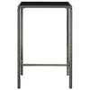 Bary Bar Table | 28’’ Square Tempered Glass Top | Gray Faux Rattan BM339675