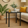 Gary Garden Dining Table | 28" Square Glass Top | Black Rattan