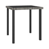 Gary Garden Dining Table | 28" Square Glass Top | Gray Rattan