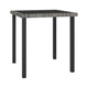 Gary Garden Dining Table | 28" Square Glass Top | Gray Rattan