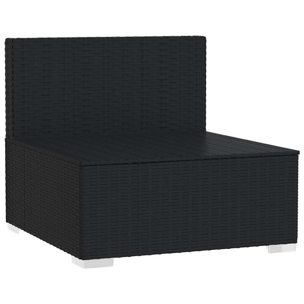 Sify Outdoor Garden Modular Middle Sofa Chair | Aqua Blue | 28" Black
