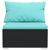 Sify Outdoor Garden Modular Middle Sofa Chair | Aqua Blue | 28’’ Black BM339679