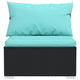 Sify Outdoor Garden Modular Middle Sofa Chair | Aqua Blue | 28’’ Black BM339679