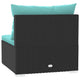 Sify Outdoor Garden Modular Middle Sofa Chair | Aqua Blue | 28’’ Black BM339679