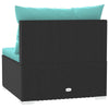 Sify Outdoor Garden Modular Middle Sofa Chair | Aqua Blue | 28" Black