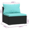 Sify Outdoor Garden Modular Middle Sofa Chair | Aqua Blue | 28" Black