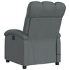 Dery Manual Recliner Chair w Massage | Side Pocket | Dark Gray Polyester BM339682