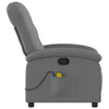 Dery Manual Recliner Chair w Massage | Side Pocket | Dark Gray Polyester BM339682