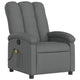 Dery Manual Recliner Chair w Massage | Side Pocket | Dark Gray Polyester