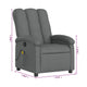 Dery Power Reclining Massage Chair | Side Pocket | Dark Gray Polyester BM339683