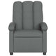 Dery Manual Recliner Chair w Massage | Side Pocket | Light Gray Polyester BM339686