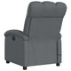 Dery Manual Recliner Chair w Massage | Side Pocket | Light Gray Polyester BM339686