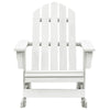 Ava Outdoor Rocking Chair | High Slatted Back | White Natural Wood