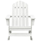 Ava Outdoor Rocking Chair | High Slatted Back | White Natural Wood