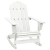 Ava Outdoor Rocking Chair | High Slatted Back | White Natural Wood