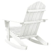 Ava Outdoor Rocking Chair | High Slatted Back | White Natural Wood