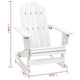 Ava Outdoor Rocking Chair | High Slatted Back | White Natural Wood
