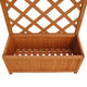 Biny Outdoor Garden Planter | Built In Trellis | Natural Brown Solid Wood BM339688