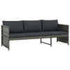 Leny 3pc Modular Garden Lounge Sofa Set w Table | Dark Gray Cushions BM339689