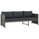 Leny 3pc Modular Garden Lounge Sofa Set w Table | Dark Gray Cushions BM339689