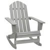 Ava Outdoor Garden Rocking Chair | High Slatted Back | Gray Natural Wood