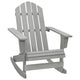 Ava Outdoor Garden Rocking Chair | High Slatted Back | Gray Natural Wood