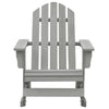 Ava Outdoor Garden Rocking Chair | High Slatted Back | Gray Natural Wood