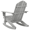 Ava Outdoor Garden Rocking Chair | High Slatted Back | Gray Natural Wood